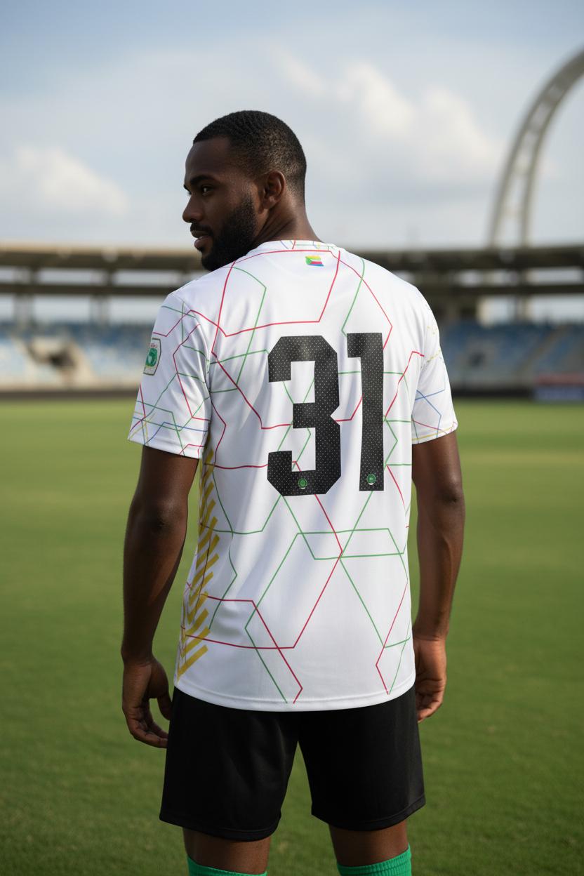 Comoros football jersey (Maillot Comores blanc)