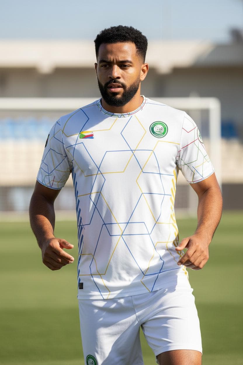 Comoros football jersey (Maillot Comores blanc)